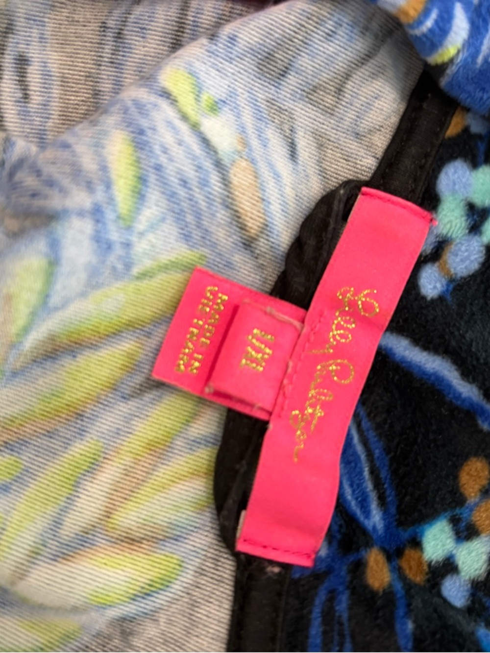 Lilly Pulitzer Plush Velour Kimono Robe - Picture 3 of 4